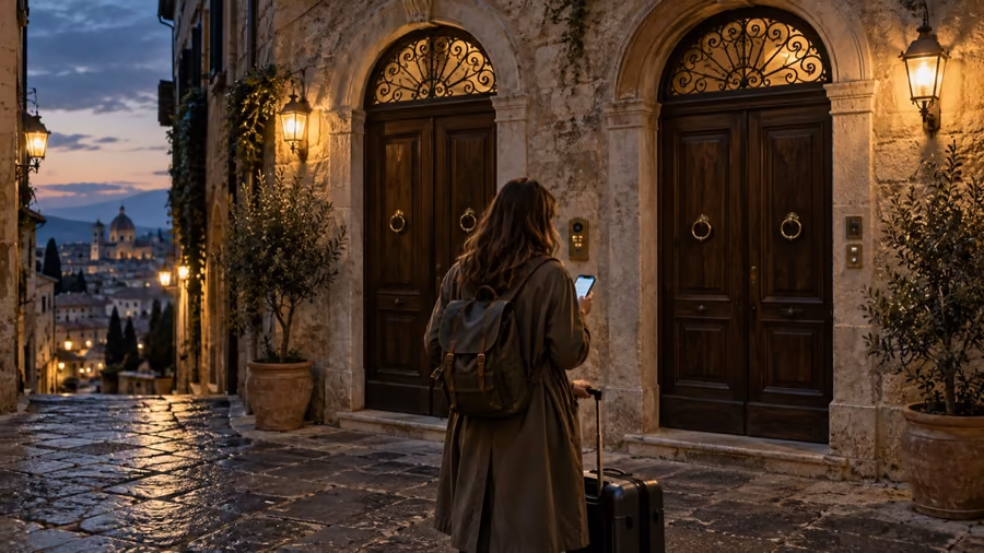 Due portoni, un indirizzo: Mostra un riferimento pubblico e la foto reale dell’ingresso corretto.